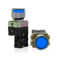 Кнопка управления NP2-BW3665 1НО+1НЗ  , синяя, AC/DC230В(LED) IP40  (CHINT)