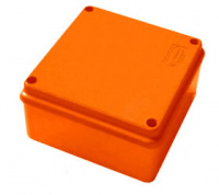 JBS100 Коробка огн. E60-E90,о/п 100х100х55, с гладкими стенками,без галогена, IP56, 5P, (0,15-2,5мм2), цвет оранж