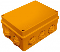 JBS150 Коробка огн. E60-E90,о/п 150х110х70,без галогена,10 вых., IP55, 5P, (1,5-6 мм2), цвет оранж