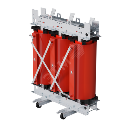 Трехфазный силовой трансформатор с литой изоляцией сухого типа мощностью1250 кВА  класс напряжения 10/0,4 кВ D/Yn–11, IP