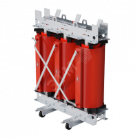 Трехфазный силовой трансформатор с литой изоляцией сухого типа мощностью630 кВА  класс напряжения 6/0,4 кВ D/Yn–11, IP00
