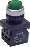 Кнопка управления NP8-10GN/3 без подсветки зелёная 1НО IP65 (R)(CHINT)