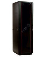 Шкаф телекоммуникационный напольный 42U (800 × 1000) дверь стекло, цвет черный