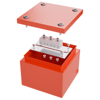 Коробка стальная FS с гладкими стенками и клеммниками  IP66,150х150х80мм,4р, 450V,20A,10мм.кв, нерж.контакт