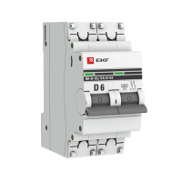 Автоматический выключатель 2P 6А (D) 6кА ВА 47-63 EKF PROxima mcb4763-6-2-06D-pro mcb4763-6-2-06D-pro