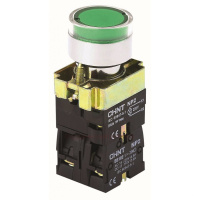 Кнопка управления NP2-BW3365 1НО+1НЗ  зеленая   AC/DC230В(LED) IP40 (CHINT)