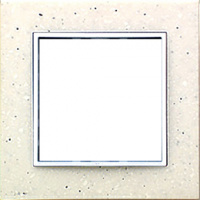 Рамка 1-постовая из декоративного камня (белый мрамор) LK80