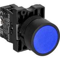 Кнопка управления NP2-EA61 без подсветки синяя 1НО IP40 (CHINT)