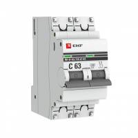 Автоматический выключатель 2P 25А (В) 4,5kA ВА 47-63 EKF PROxima mcb4763-2-25C-pro