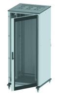 Напольный шкаф 24U Ш600хГ800 передняя дверь стекло,задняя глухая дверь, крыша укомплектована вводом и заглушками