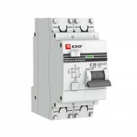 Дифференциальный автомат АД-32 1P+N 50А/100мА (характеристика C, AC, электронный, защита 270В) 4,5кА EKF PROxima