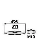 КОМПЛЕКТ W78 HDG (гайка М10+шайба D50)