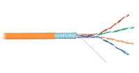 Кабель NIKOLAN F/UTP 4 пары, Кат.5e (Класс D), тест по ISO/IEC, 100МГц, одножильный, BC (чистая медь), 24AWG (0,511мм), внутренний, LSZH нг(А)-HFLTx, оранжевый, 305м - гарантия: 5 лет расширенная / 25 лет системная