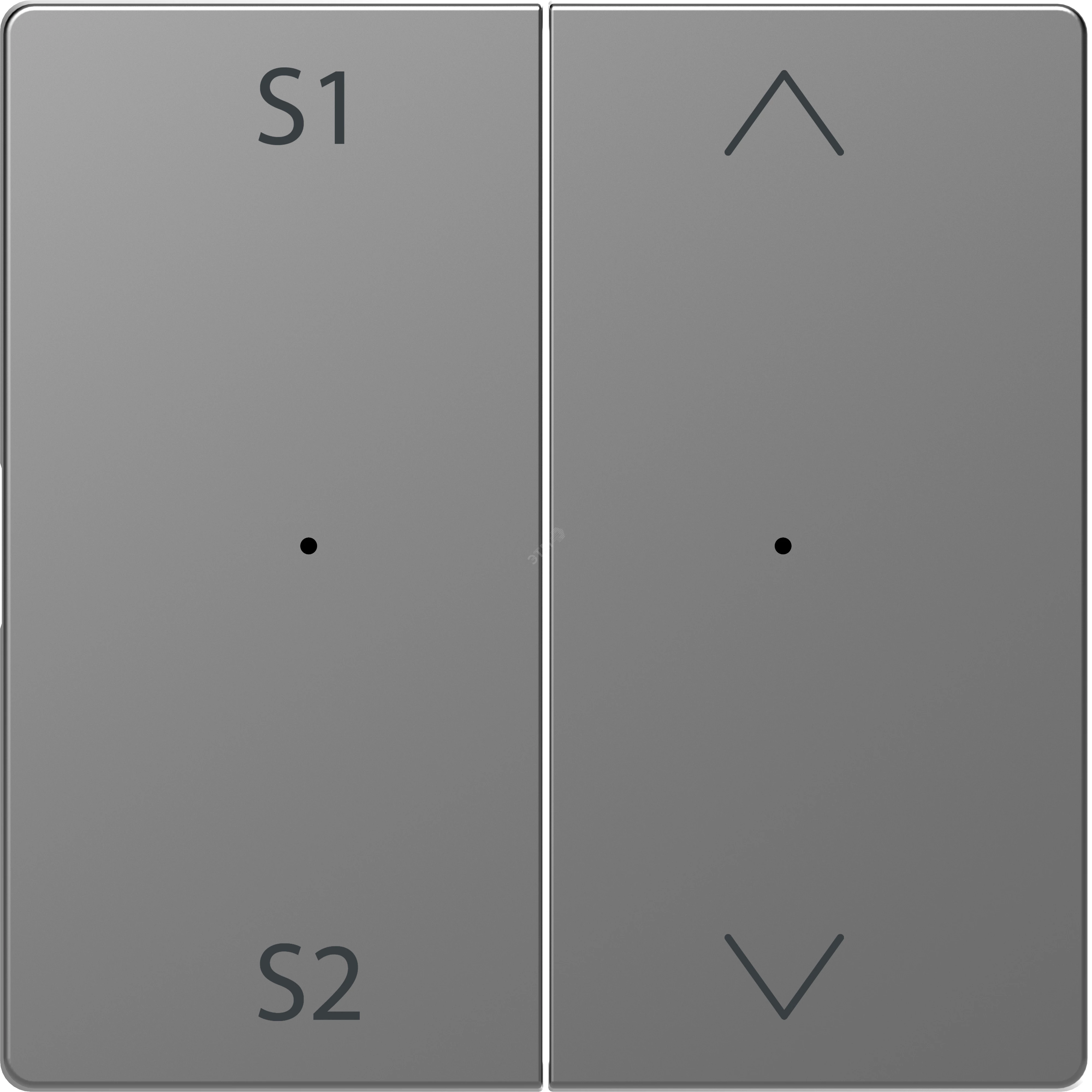D-Life PlusLink КЛАВИША 2-ная с S1/S2, вх/вз, НЕРЖ. СТАЛЬ, SD